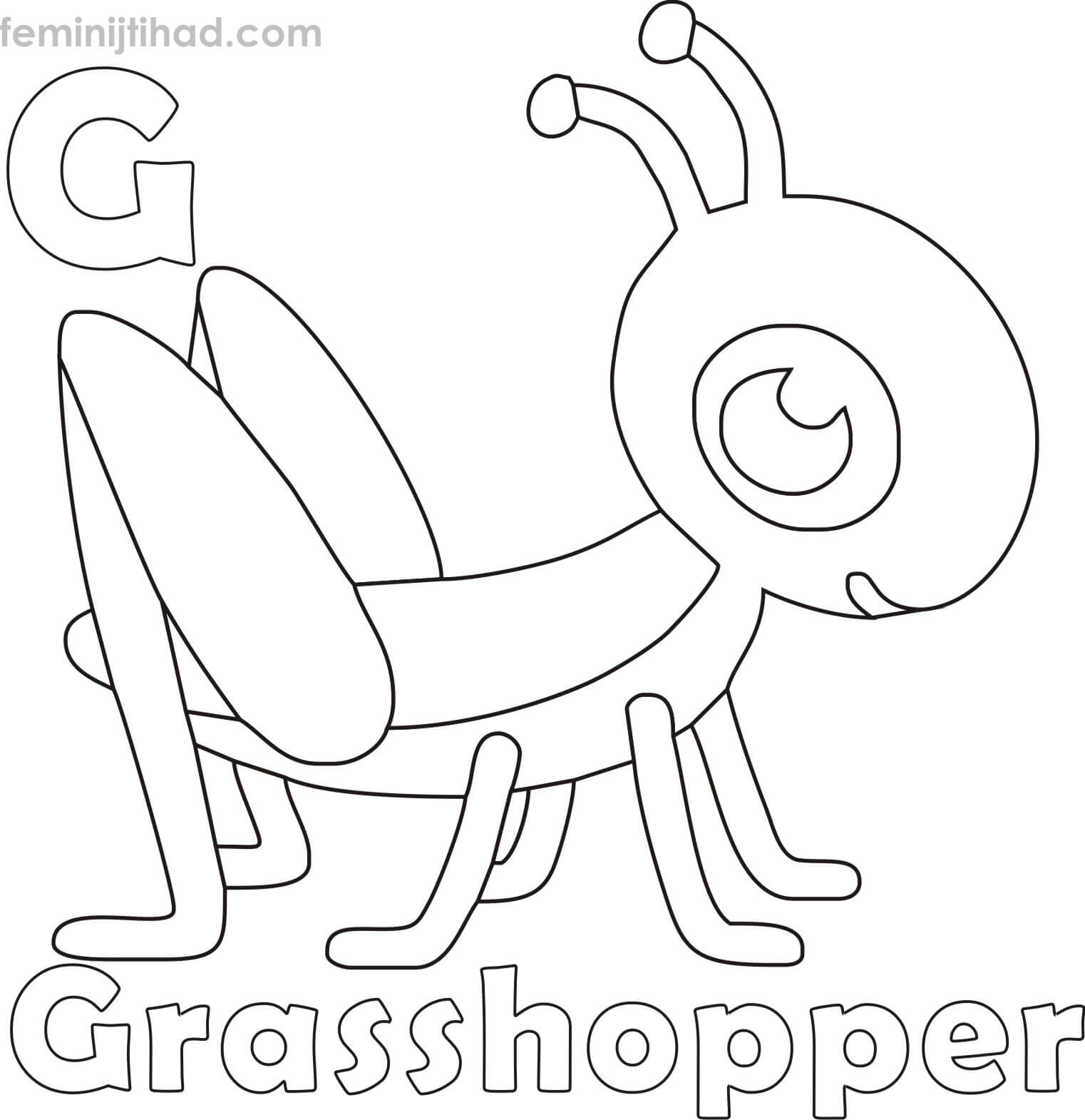 grasshopper coloring pages print