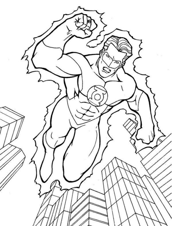 green lantern superhero coloring book