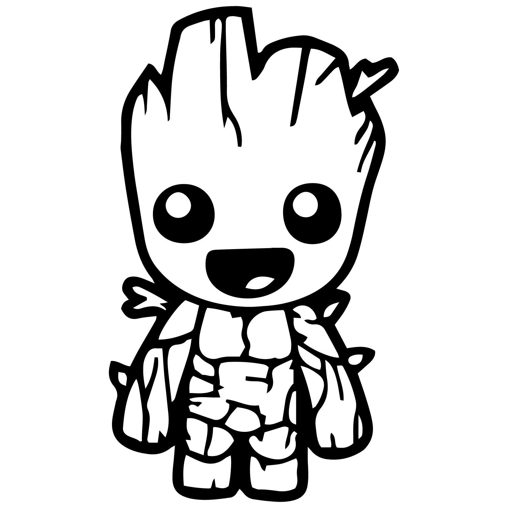 kid groot coloring pages