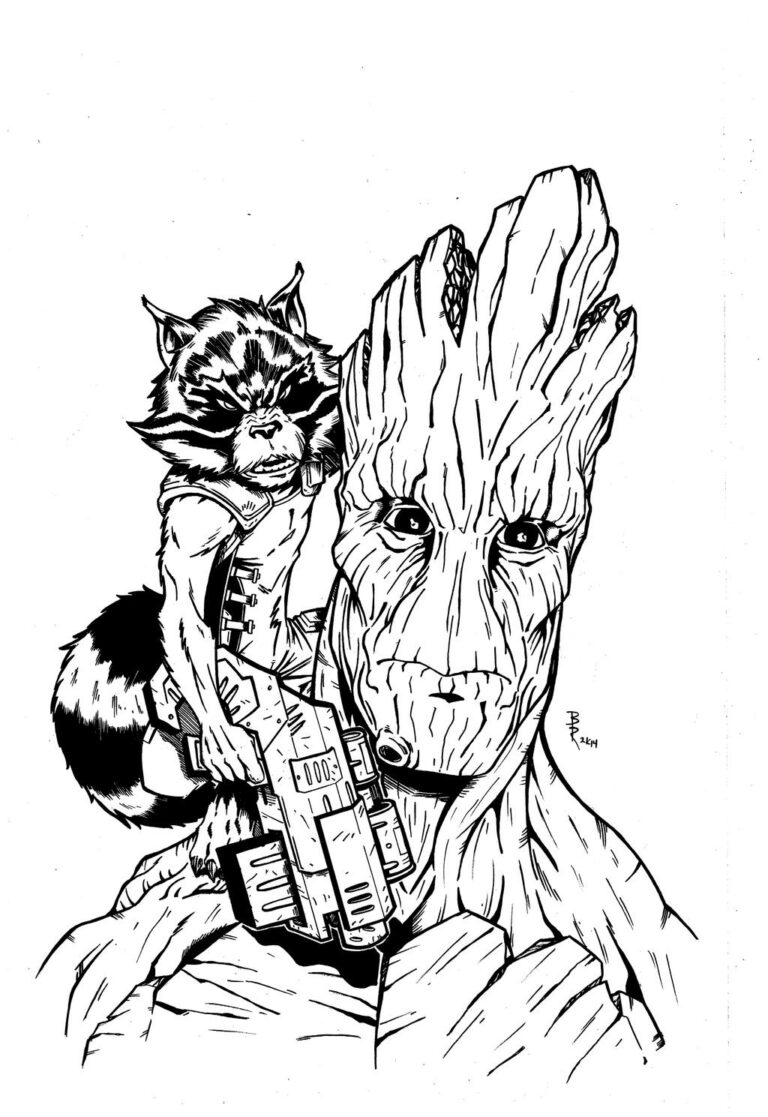 Groot Coloring Pages Pdf - Coloringfolder.com