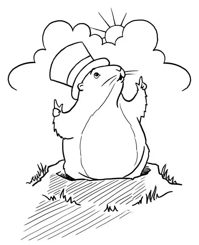 groundhog day coloring pages free printable