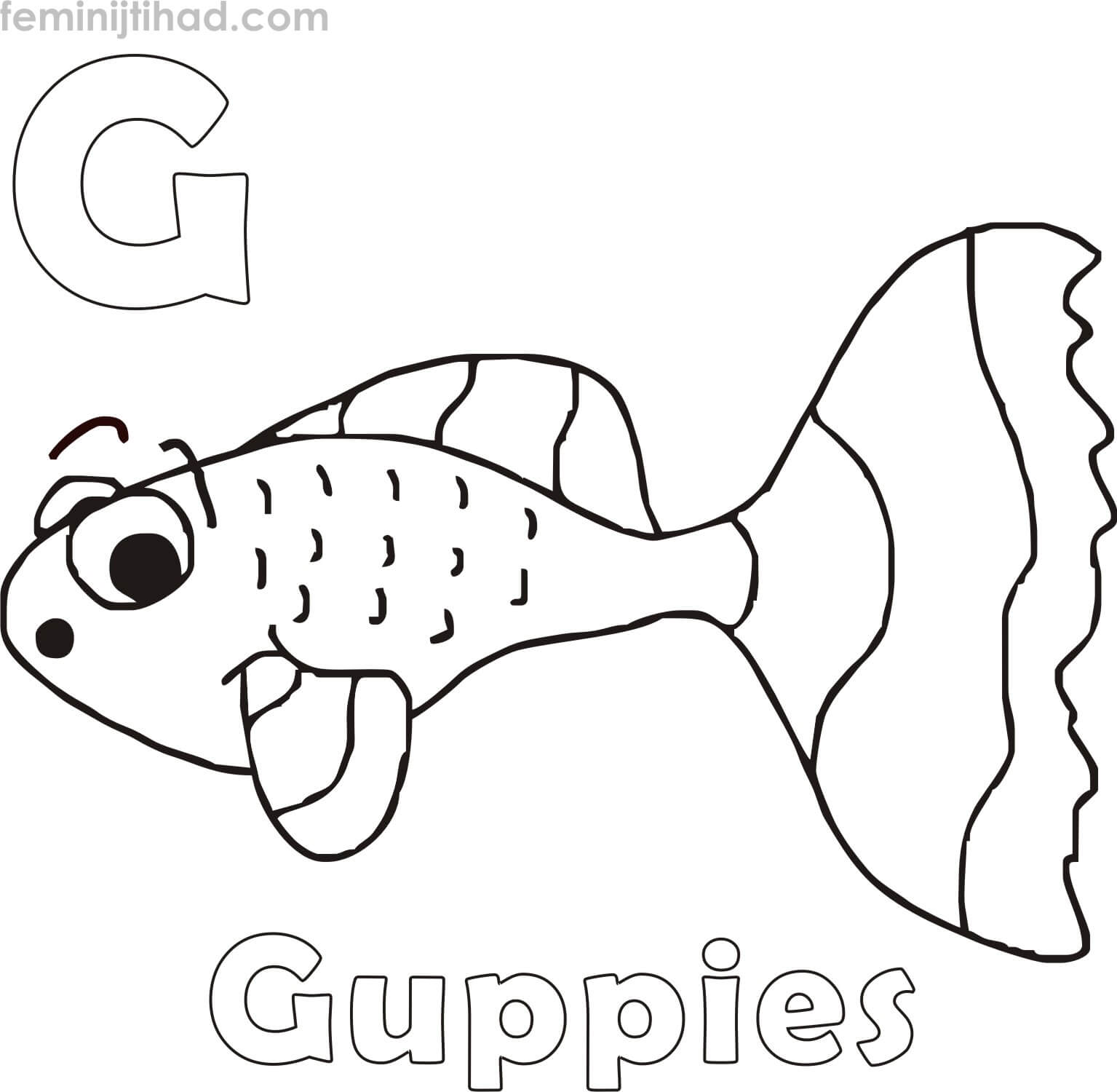 guppy coloring pages