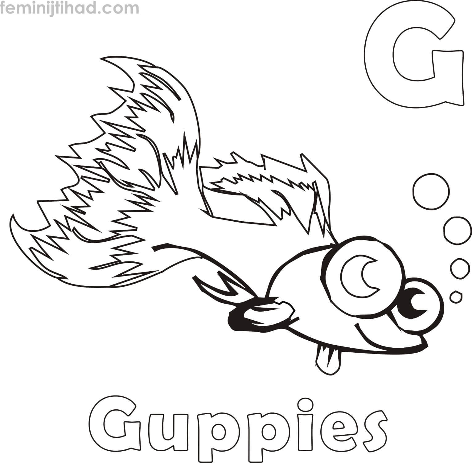 guppy coloring pages printable