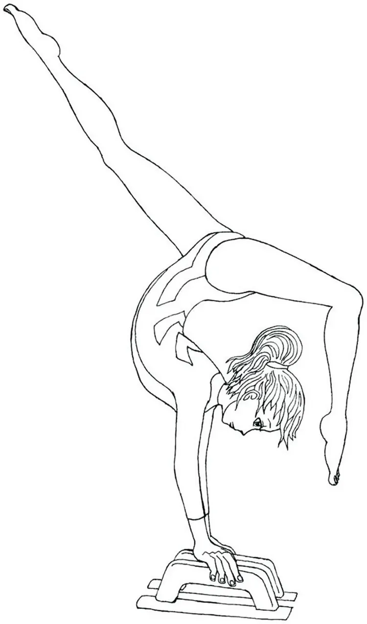 detailed gymnastics coloring pages