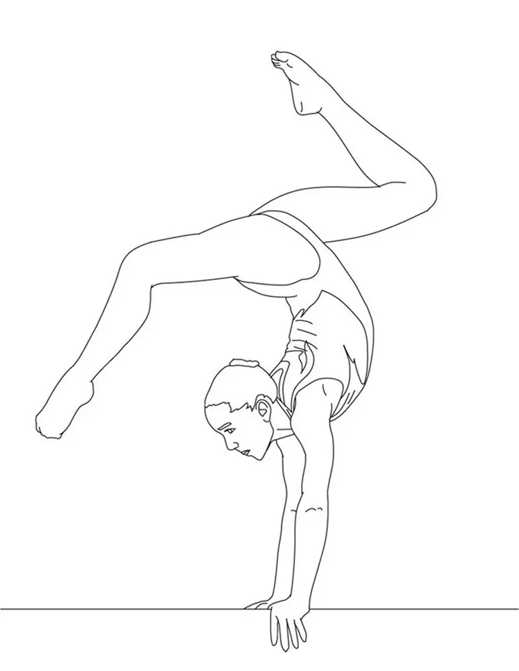 girl doing gymnastics coloring pages