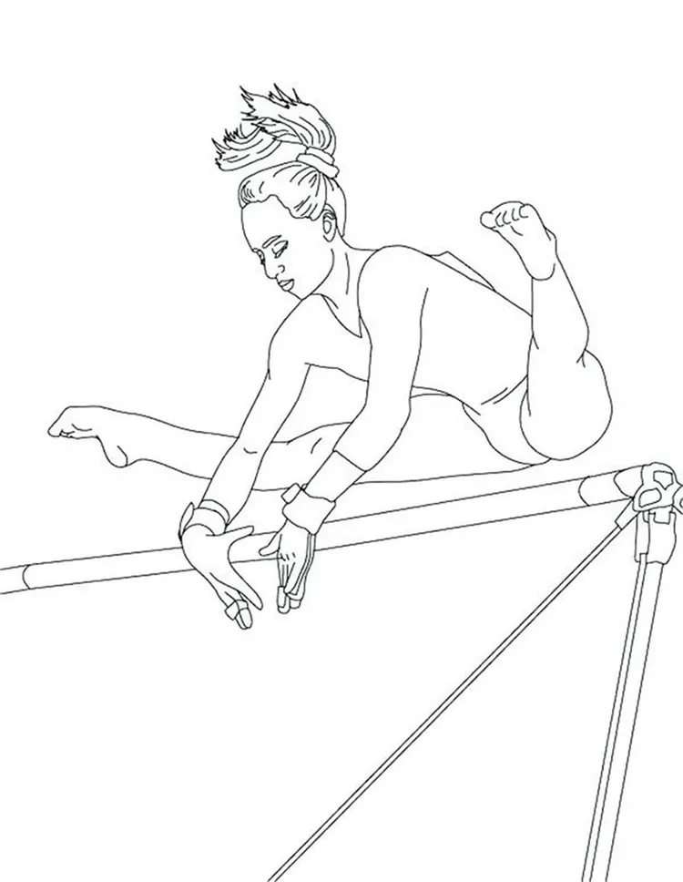 olympic gymnastics coloring pages
