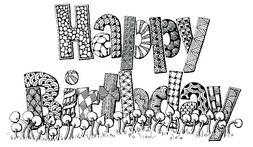 happy birthday coloring pages for adults