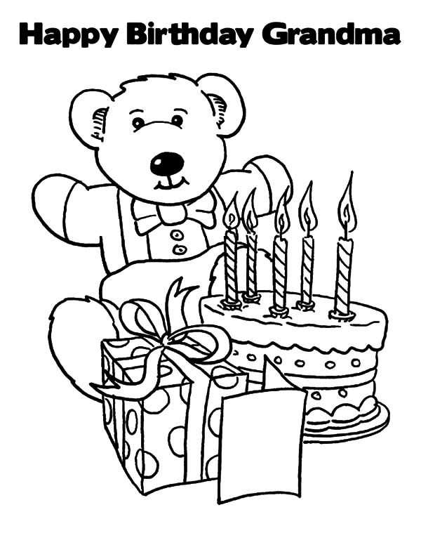 happy birthday coloring pages for grandma