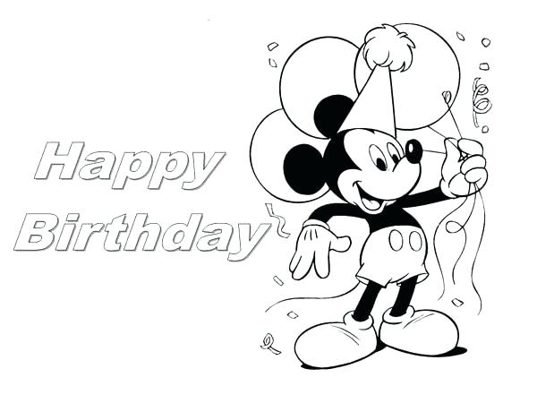 happy birthday coloring pages for kids