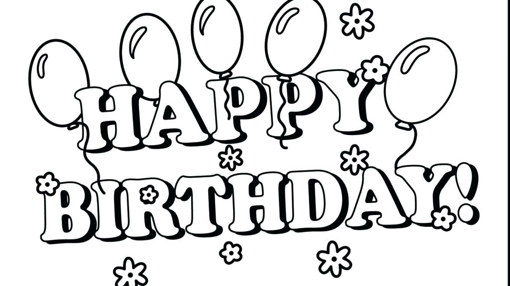 Take A Look At These Happy Birthday Coloring Pages PDF - Coloringfolder.com