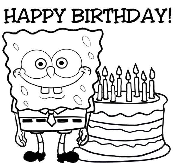 happy birthday coloring pages to print