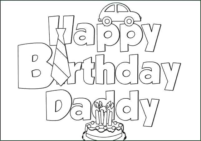 happy birthday papa coloring pages