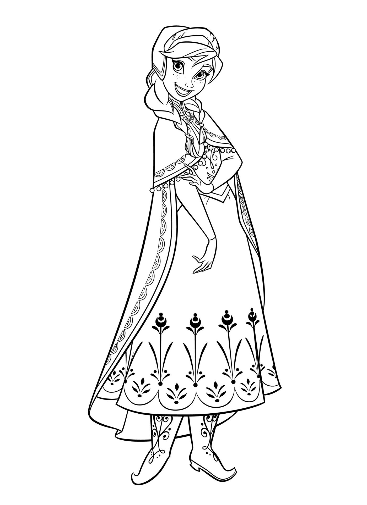 anna from frozen coloring pages