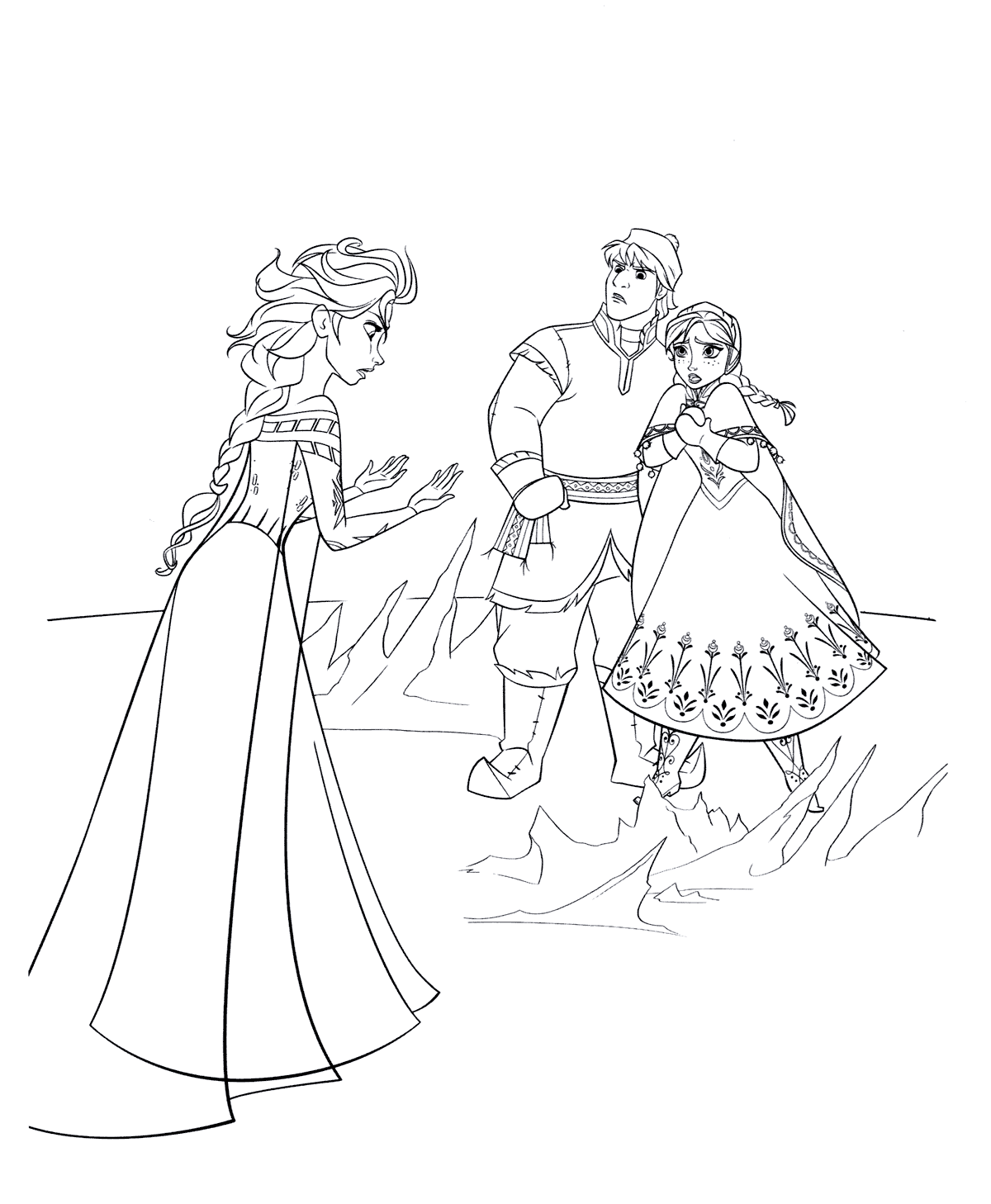 elsa and anna printable coloring pages