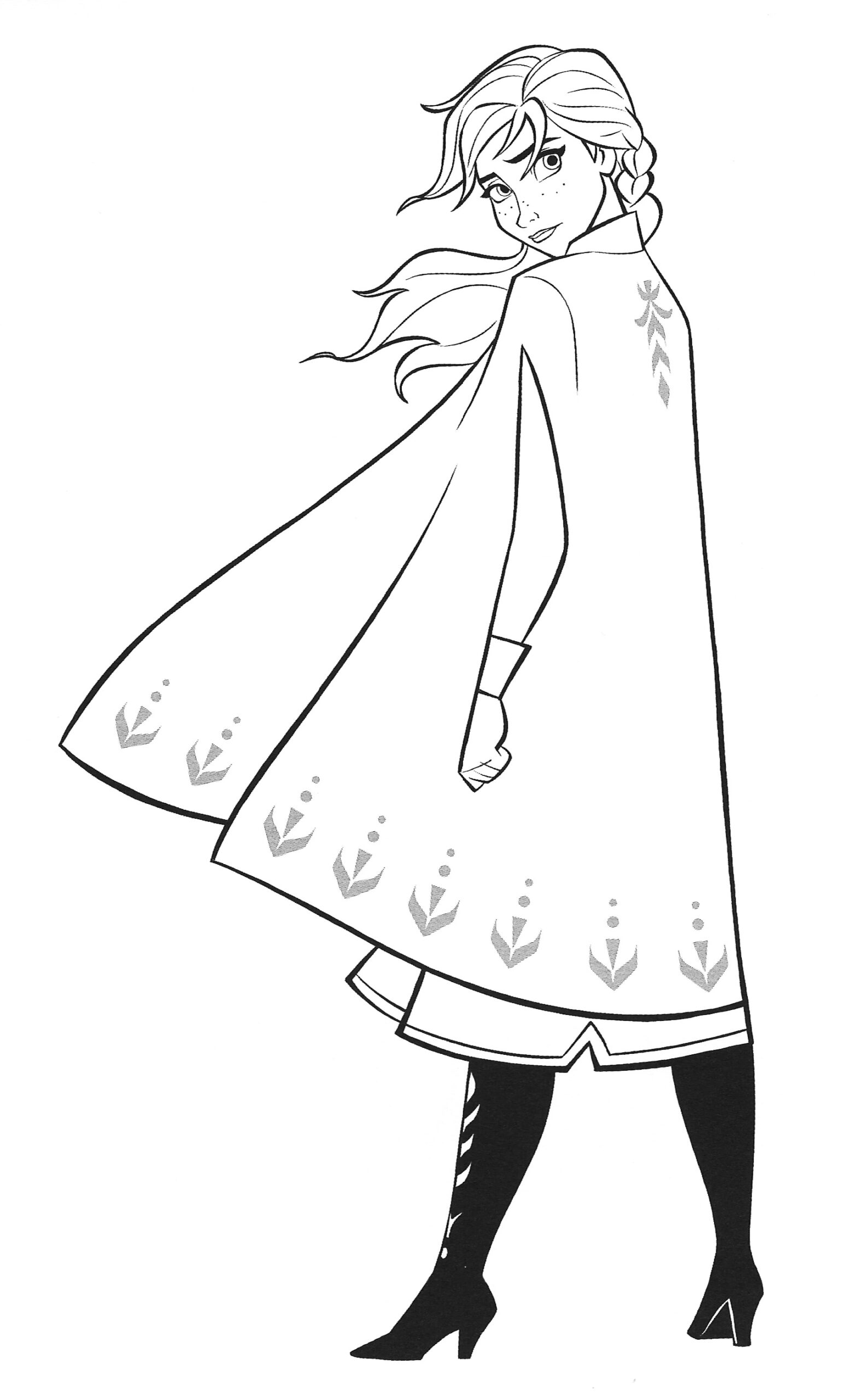 frozen anna coloring pages