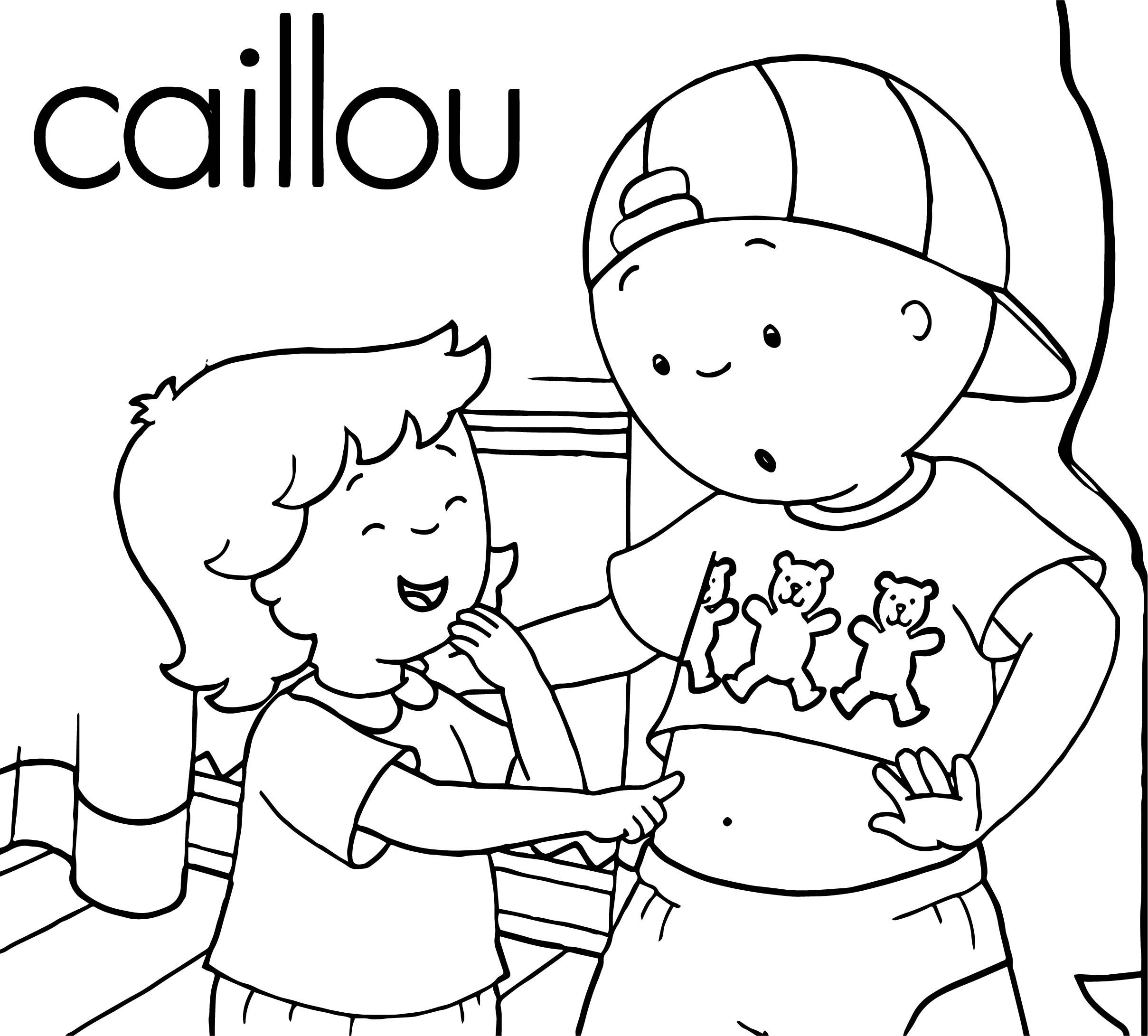 caillou and rosie coloring pages