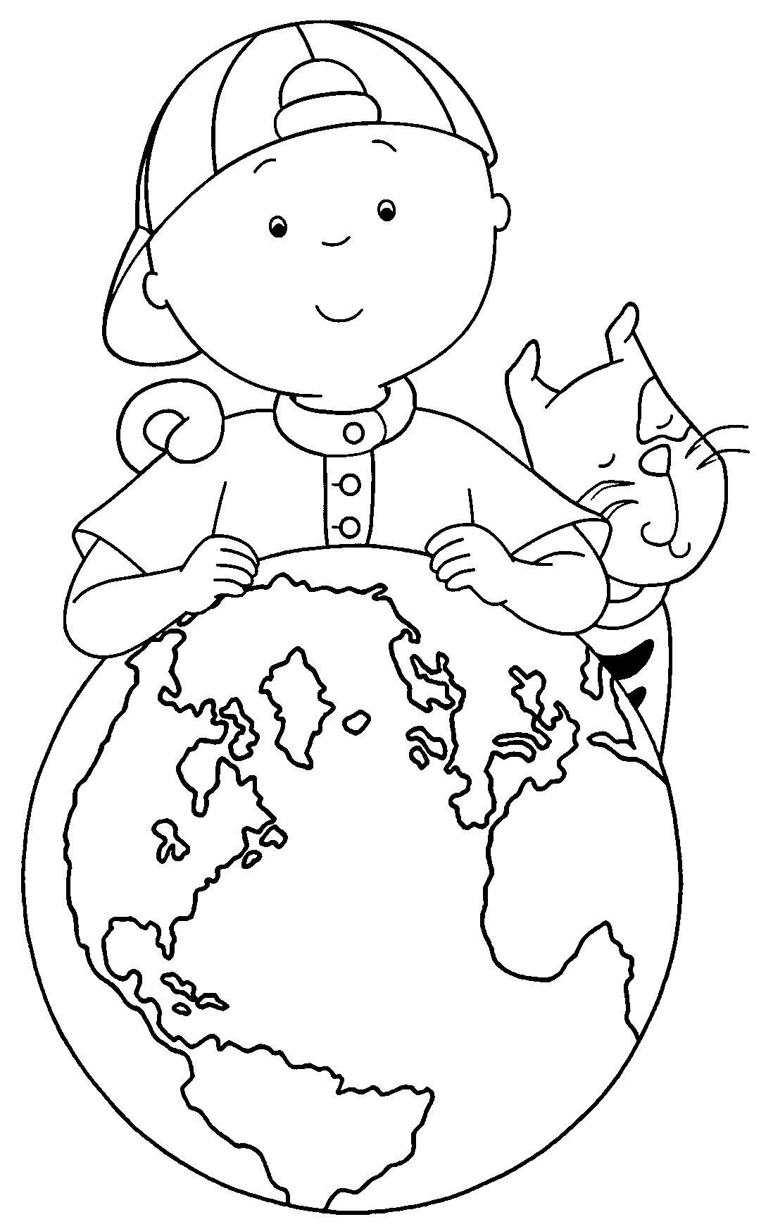 caillou coloring pages print