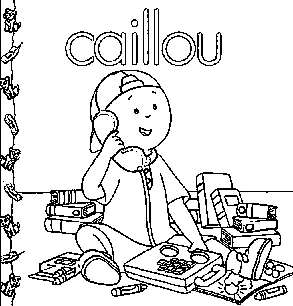 caillou and gilbert coloring pages