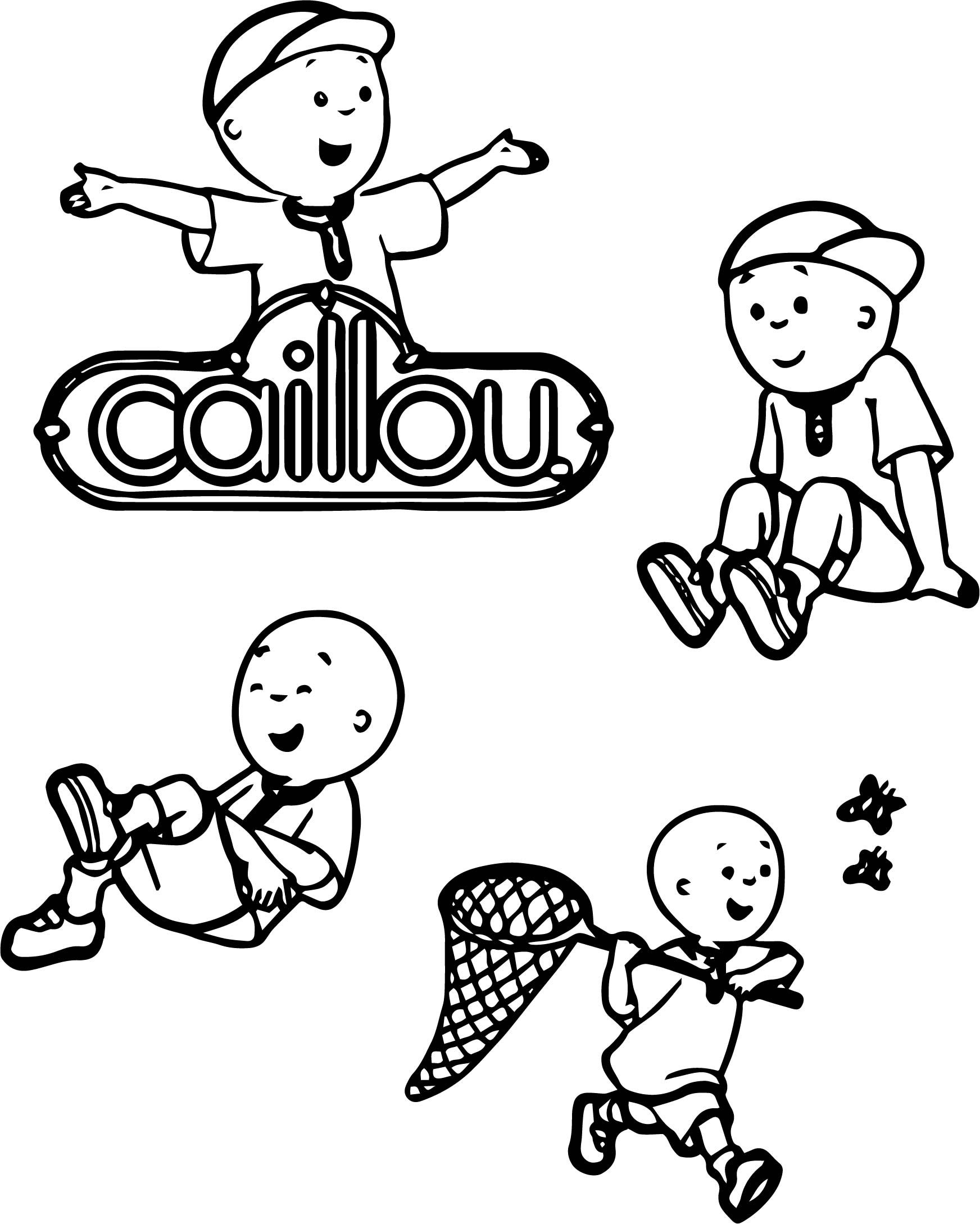 caillou printable coloring pages