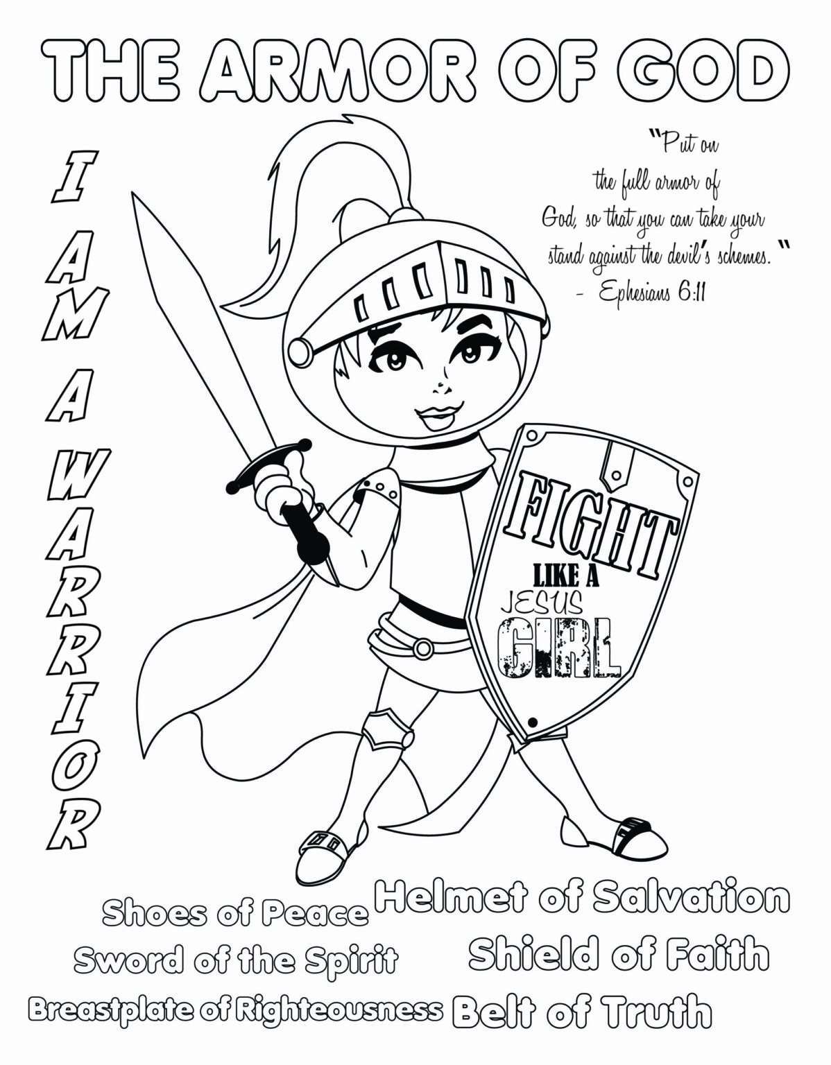 Armor Of God Coloring Pages Pdf - Coloringfolder.com