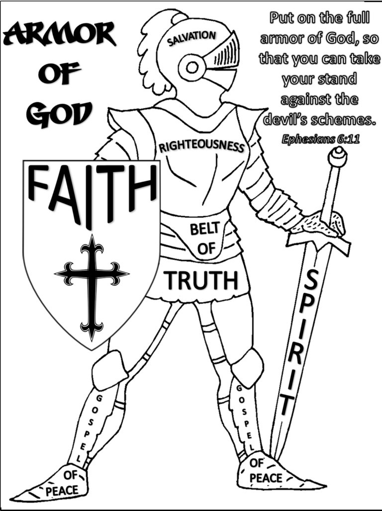 Armor Of God Coloring Pages Pdf - Coloringfolder.com