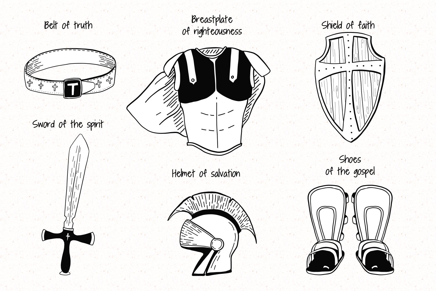 the whole armor of god coloring pages