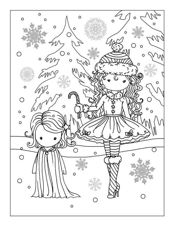 christmas dance coloring pages