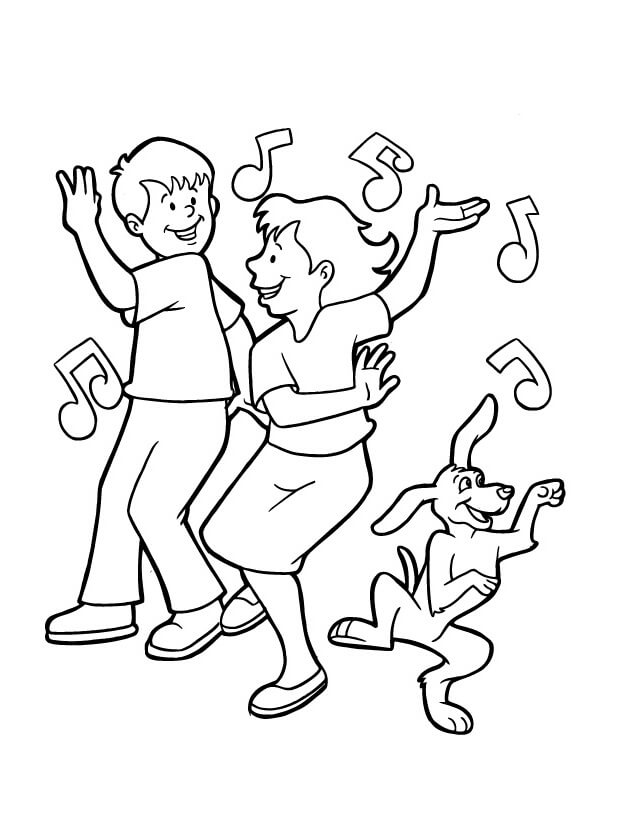 coloring pages dance