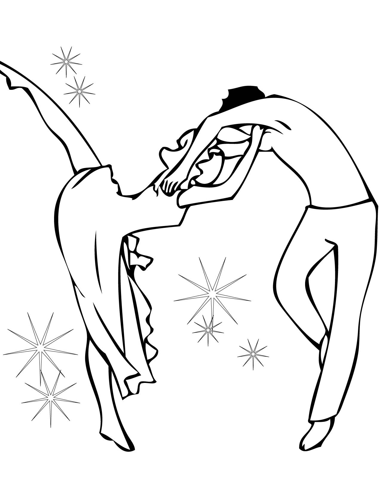 free dance coloring pages