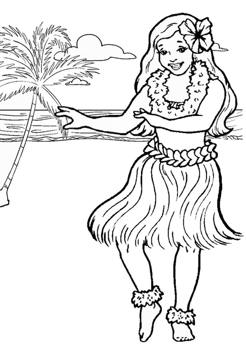coloring pages of hawaii