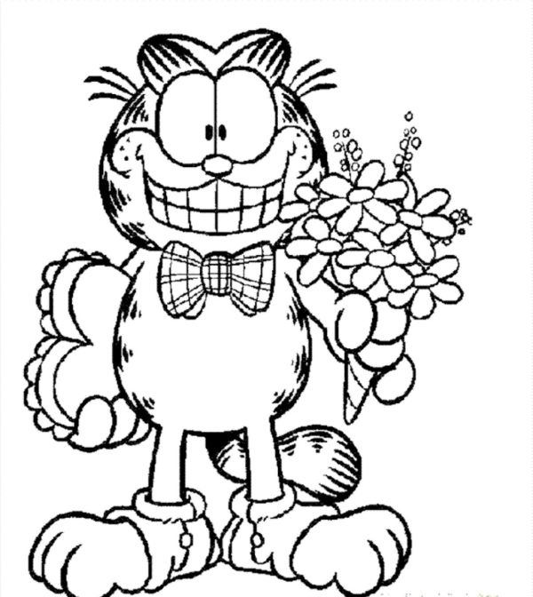 highly detailed garfield coloring pages for kids