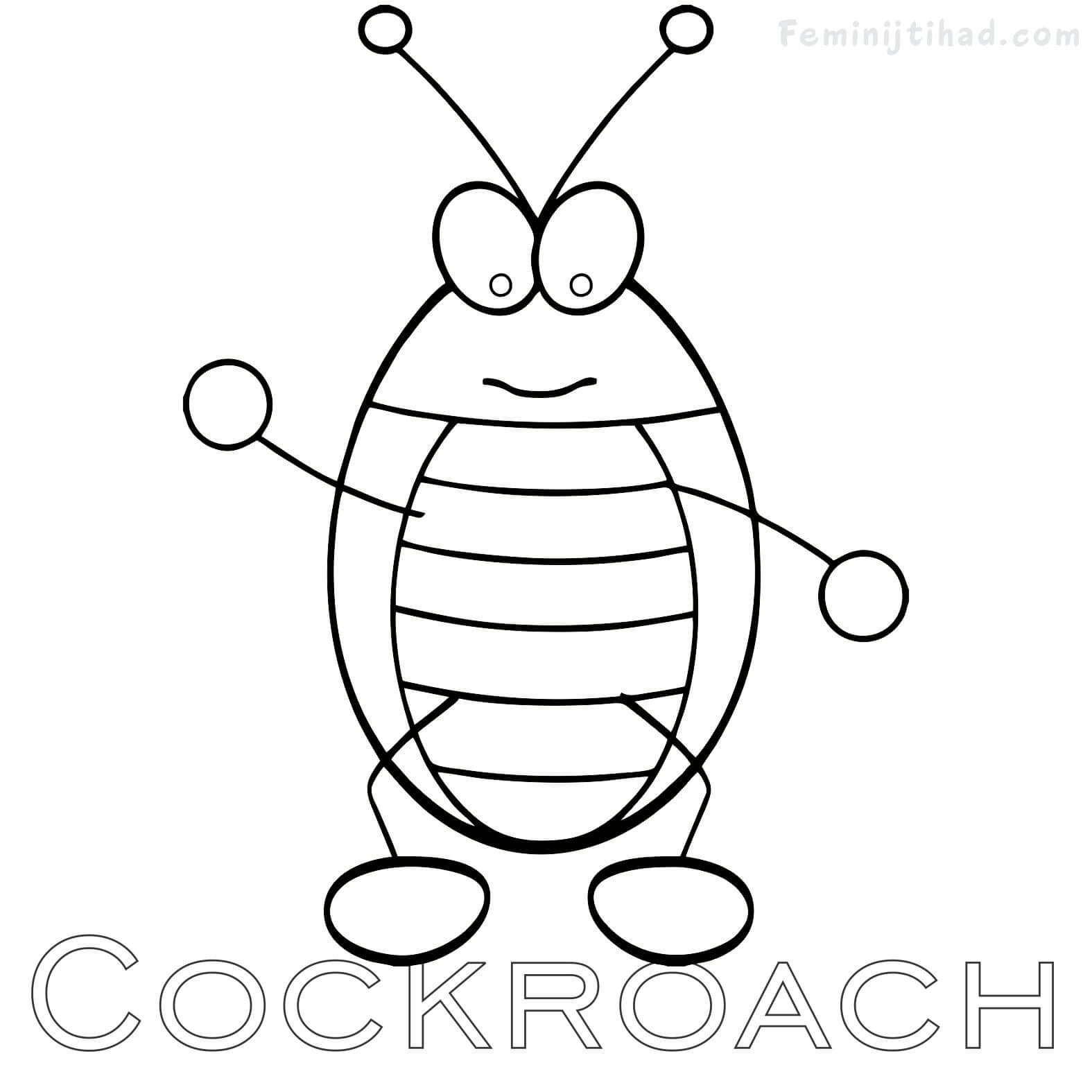 hissing cockroach coloring page for preschool