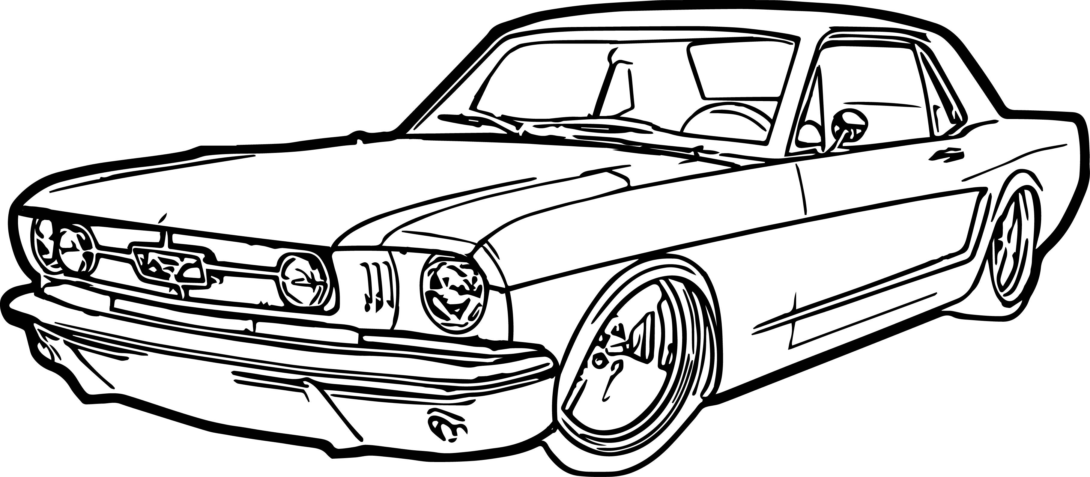 hot car coloring pages