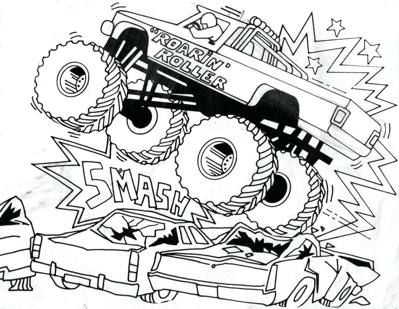 hot wheels monster truck coloring pages
