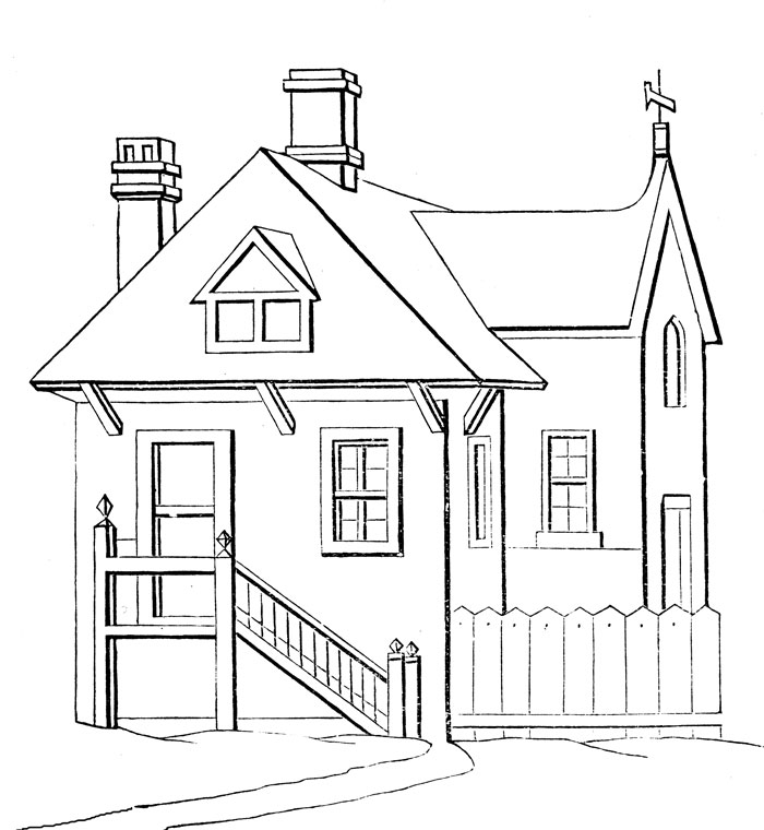 house coloring pages pdf