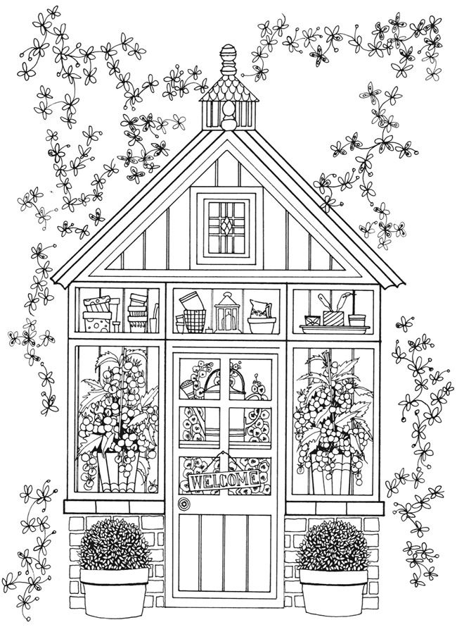 house interior coloring pages