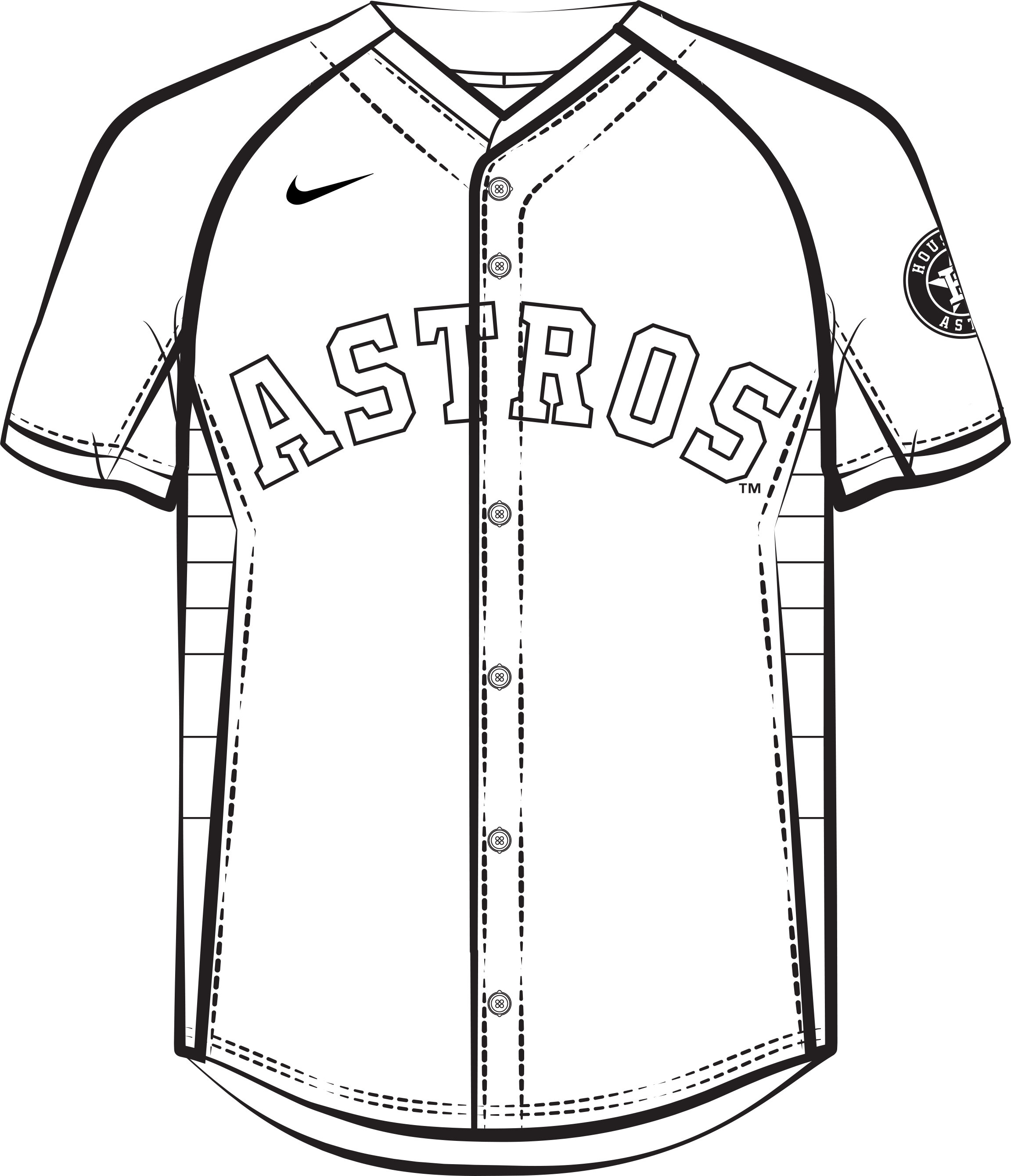 houston astros jersey coloring pages