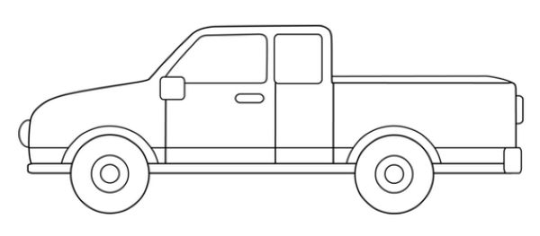 how to draw pick up truck