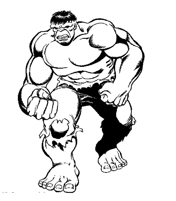 hulk coloring pages easy