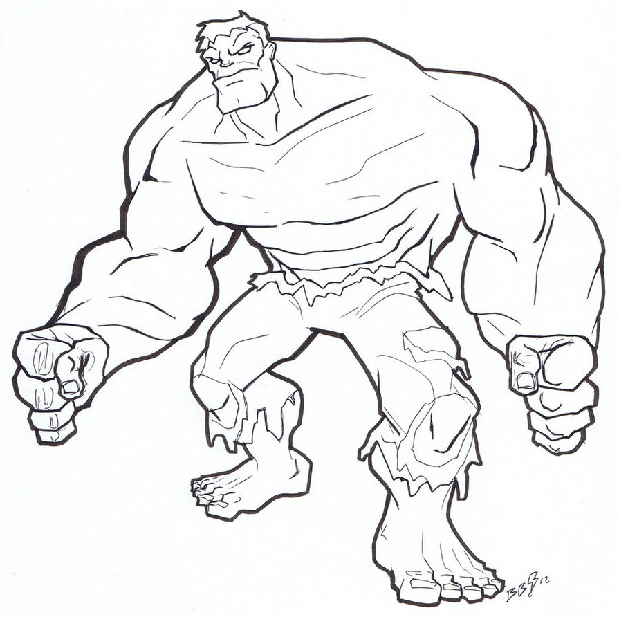 hulk free coloring pages