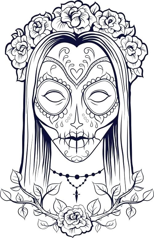 human skull coloring pages