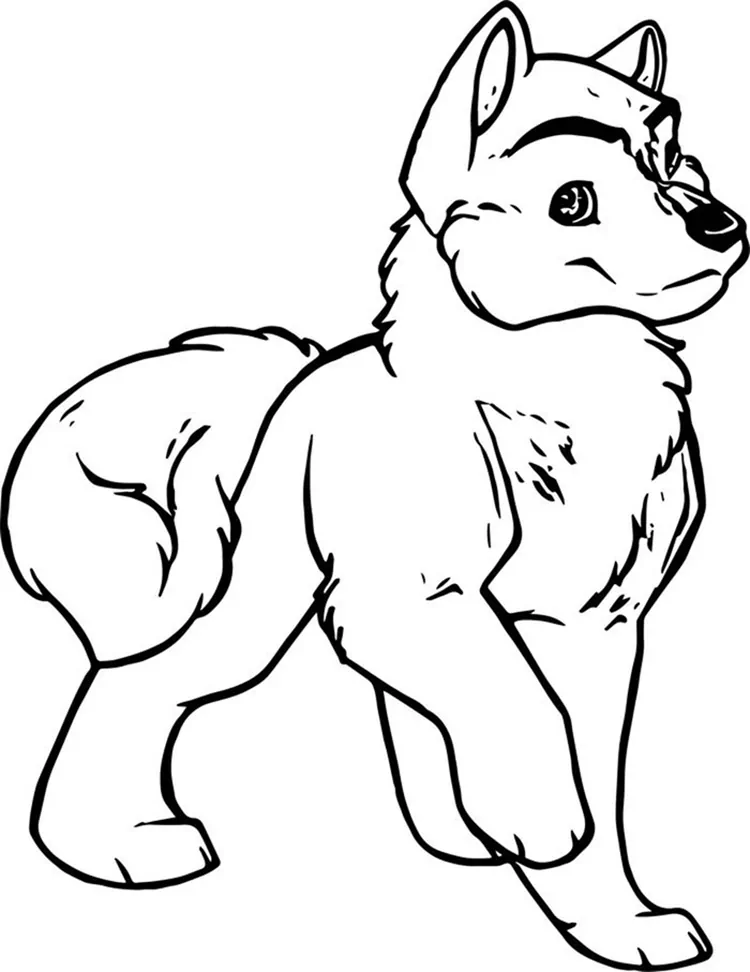 cute husky puppies coloring pages