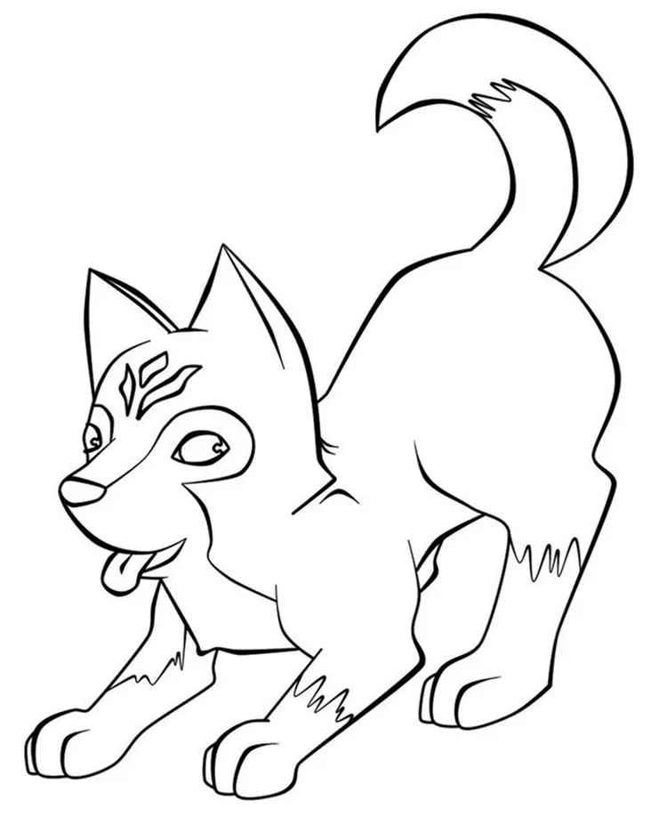 printable siberian husky coloring pages