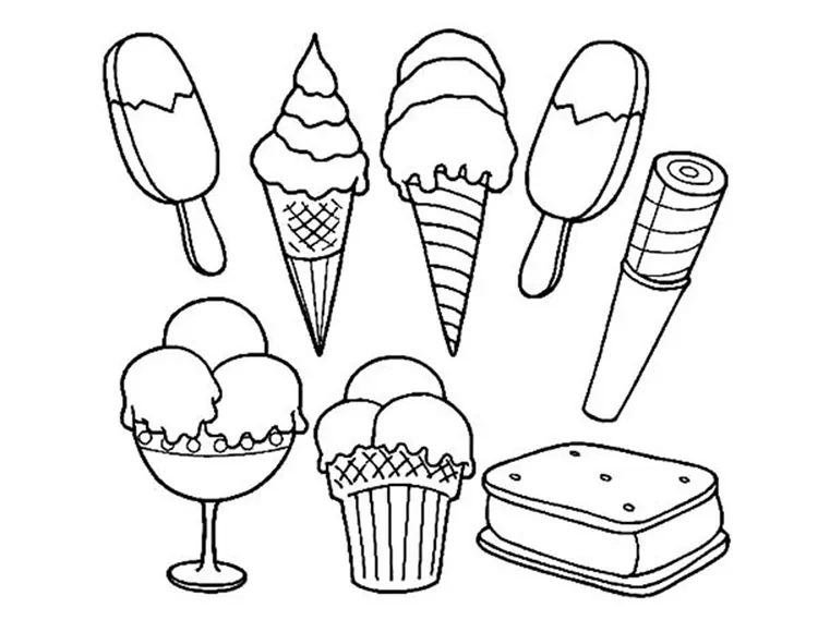 coloring pages ice cream cone