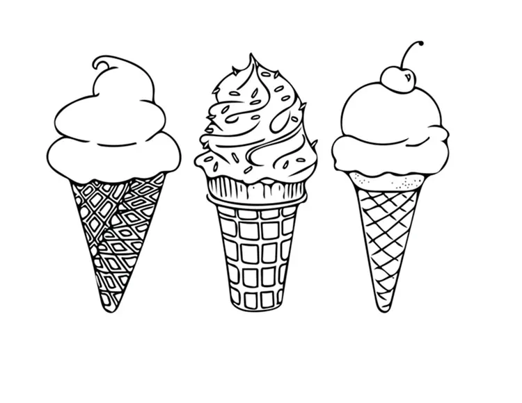 coloring pages ice cream