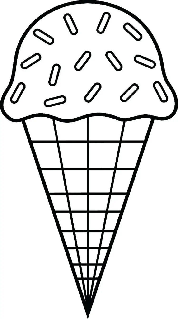 coloring pages of ice cream cones