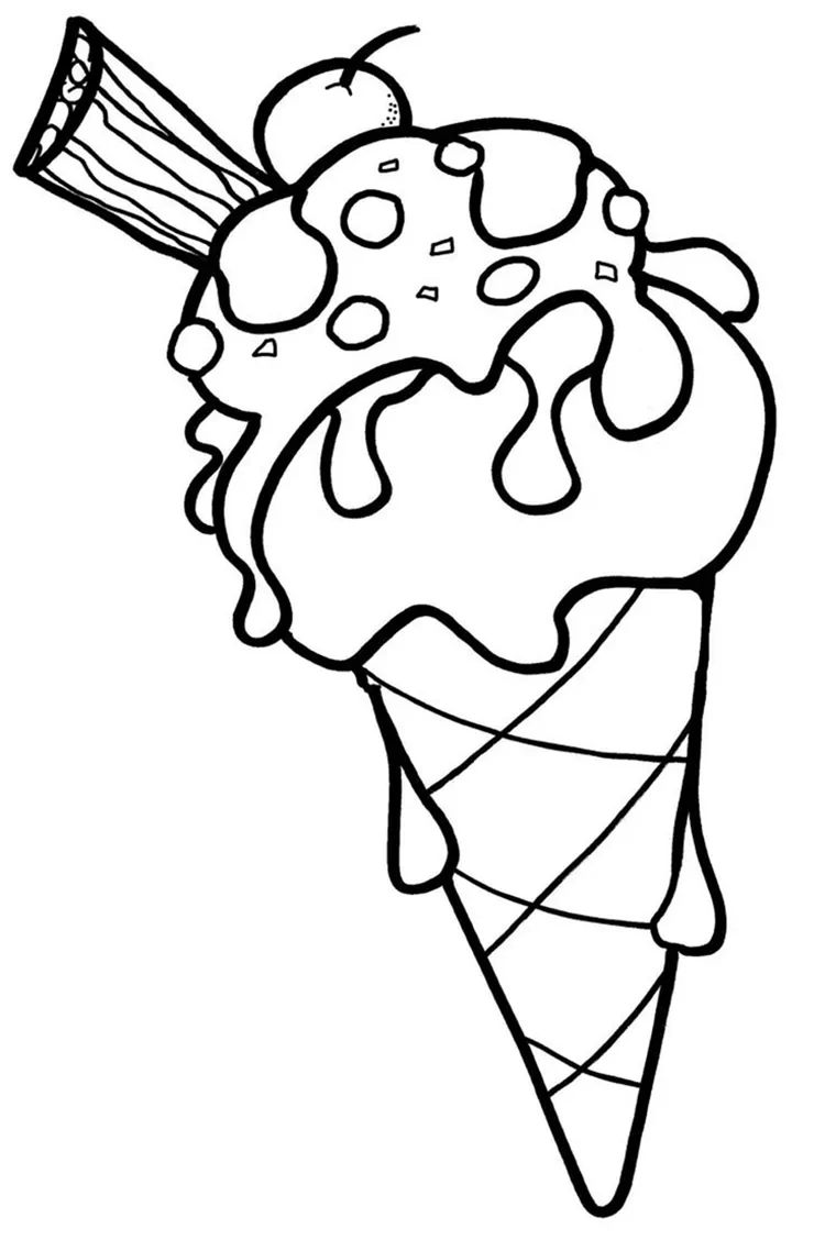 ice cream coloring pages for kids printable