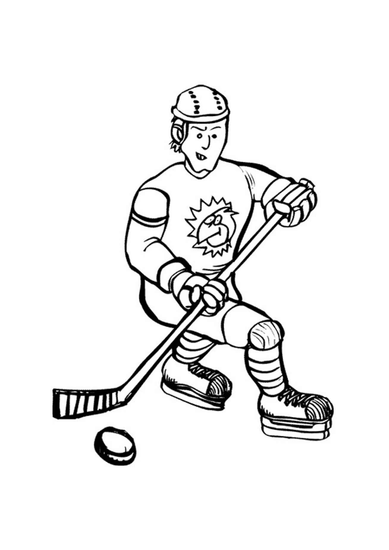 ice hockey coloring pages for kids