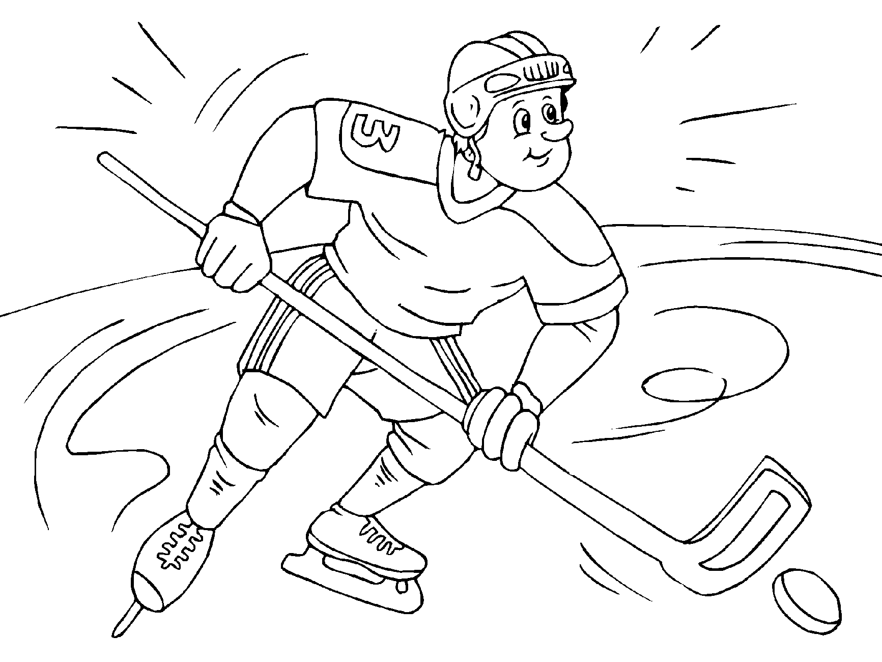 ice hockey coloring pages free