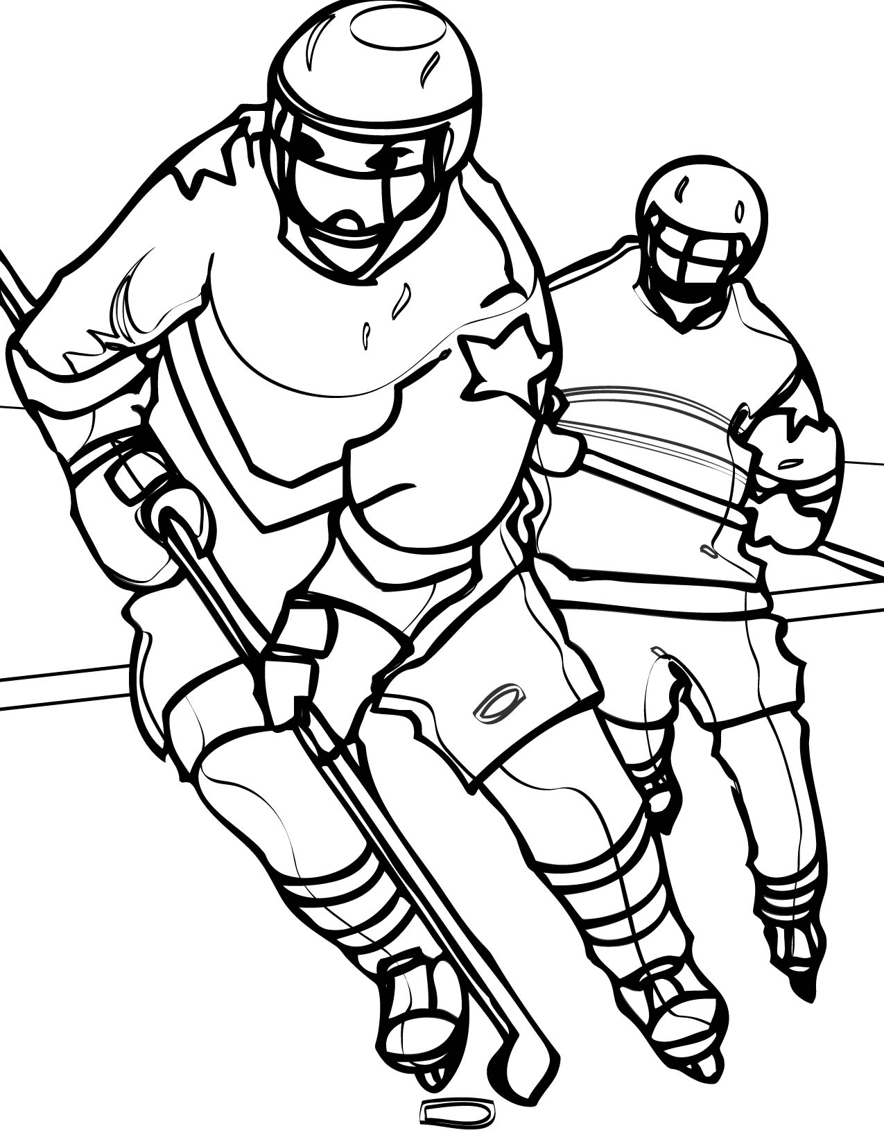 ice hockey coloring pages to print